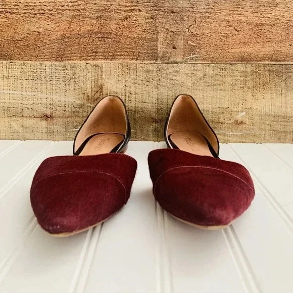 Madewell D’orsay In Calf Hair Flats